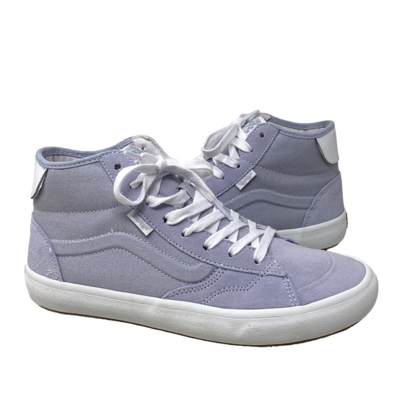 VANS Skate Lizzie Dusty Blue Shoe High Casual For Women Suede Canvas VN0A4BX1DSB - Picture 6 of 10
